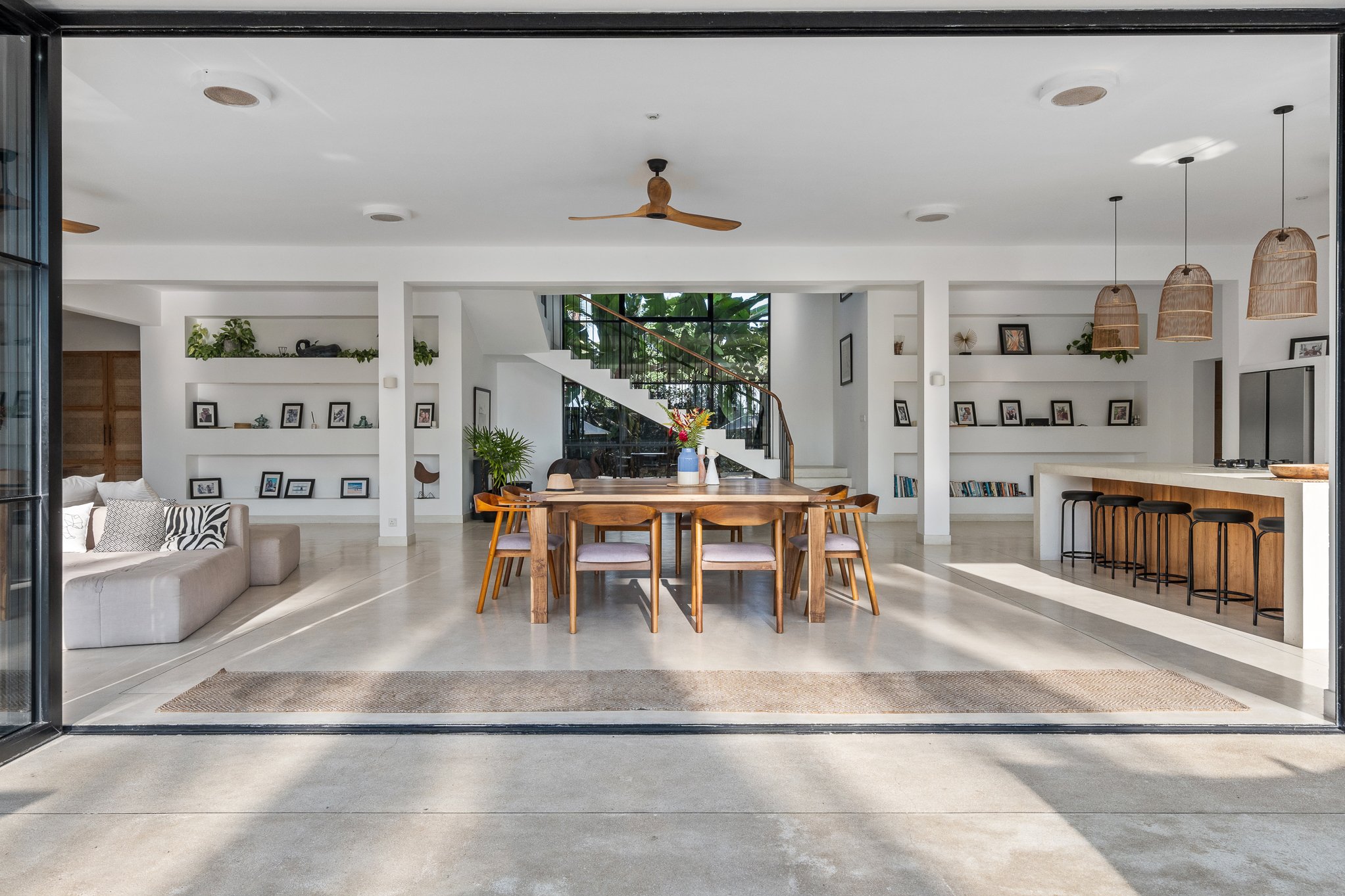 Terrace and living space at Dragonfly Villa